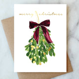 Mistletoe Christmas Greeting Card | Christmas Holiday Card