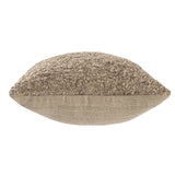 Textured Wool Boucle Decorative Cushion Abstract Distressed: Ivory/Beige