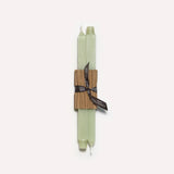 12" Square Taper Handmade Beeswax Candles: Black