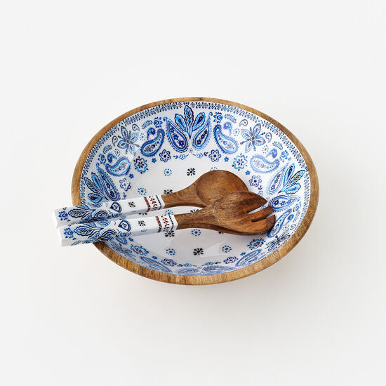 American Holiday Salad Bowl Server Set