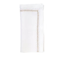 Herringbone Napkin in White, Gold & Silver
