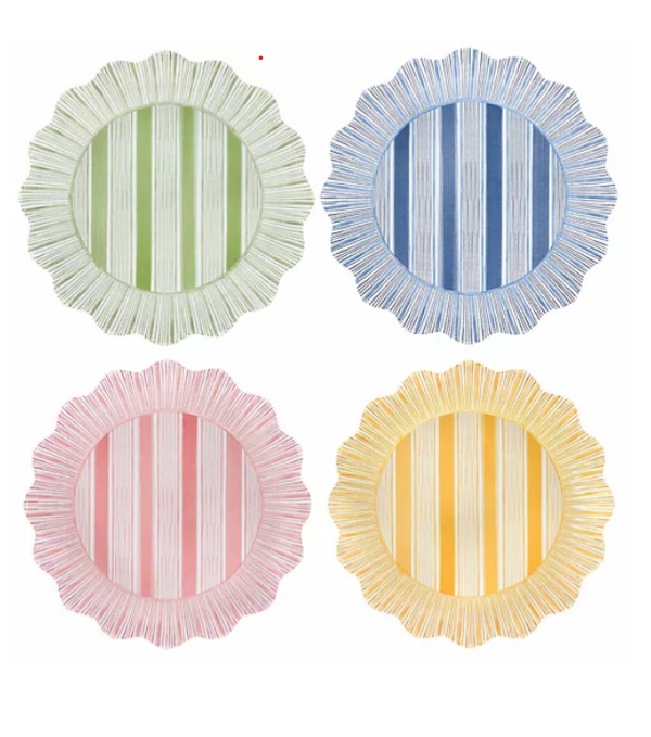 Cabana Stripe Set of Dessert/ Salad Plates