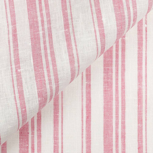Stripes/Rose/White Pinstripe Linen Accent Pillow