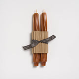 9" Twist Taper Handmade Beeswax Candles: Cream