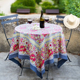 Jardin Red & Grey | French Tablecloths: 59" x 59"