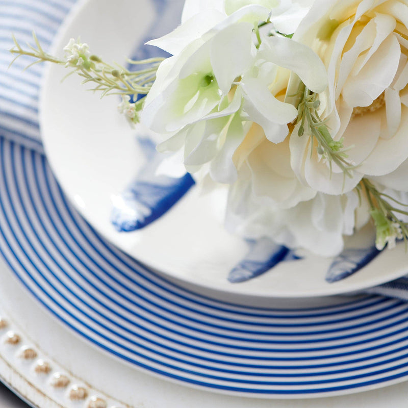 Newport Racing Stripe Rimmed Dinner Plate