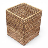 Square Waste Basket  9x9x10.5'H : White