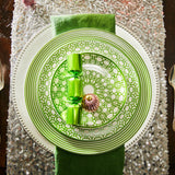 Newport Stripe Verde Rimmed Dinner Plate