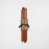12" Square Taper Handmade Beeswax Candles: Bamboo