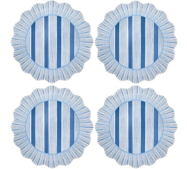 Cabana Stripe Melamine Dessert/Salad Plate Set/4