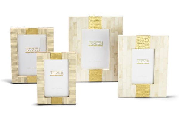 Brass and Beige Photo Frame