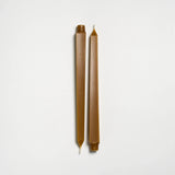 12" Square Taper Handmade Beeswax Candles: Antique