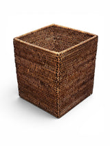 Square Waste Basket  9x9x10.5'H : White