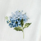 Hydrangea Towel: White (Blue)