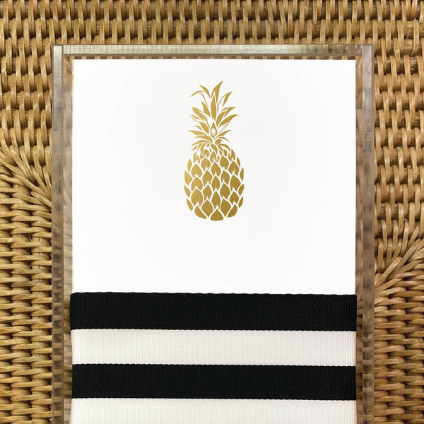 Notepad - Letter size Gold Foil Pineapple