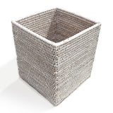 Square Waste Basket  9x9x10.5'H : White