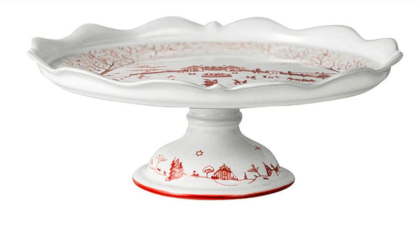 Winter Frolic Ruby Cake Stand