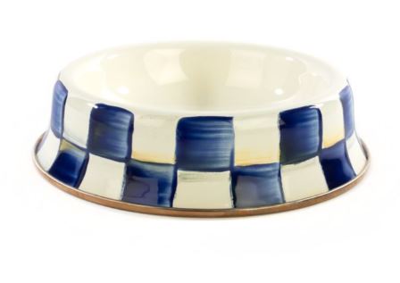 royal check enamel cat dish
