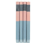 ABSTRACT Striped Rose, Pompadour & Indigo Eco Dinner Candles