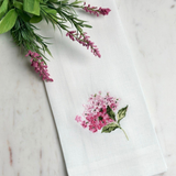 Hydrangea Towel: White (Blue)