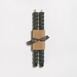 10" Rope Taper Candles: Rhubarb
