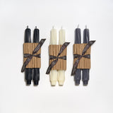 9" Twist Taper Handmade Beeswax Candles: Cream