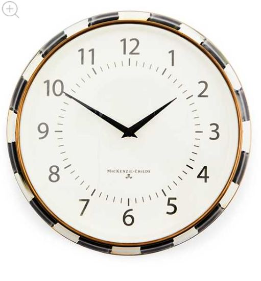 Courtly Check School Wall Clock