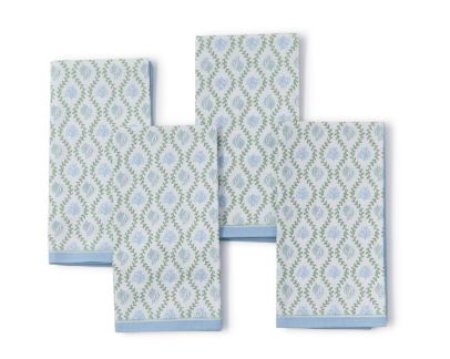 Coral Reef Block Print Cloth Napkins S/4