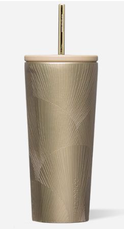 Cold Cup Insulated Tumbler with Straw in Champagne Dream