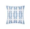 Coral Gardens Embroidered 22x22 Pillow, Blue