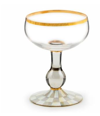 Sterling Check Coupe Glass