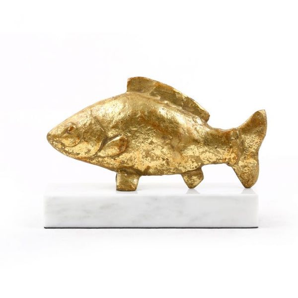 CARP FISH STATUE, GOLD LEAF