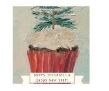 Christmas Tree Cupcake Greeting Card