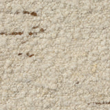 Textured Wool Boucle Decorative Cushion Abstract Distressed: Ivory/Beige