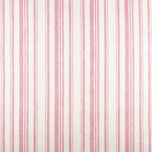 Stripes/Rose/White Pinstripe Linen Accent Pillow