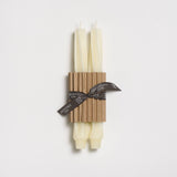 9" Twist Taper Handmade Beeswax Candles: Cream