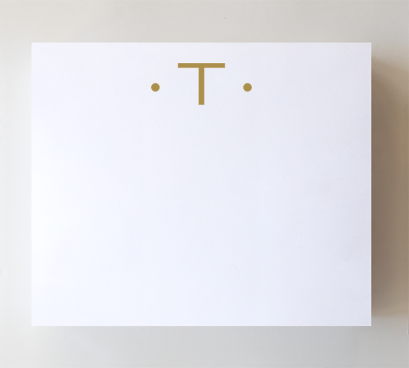 Initial Notepads - Luxe Gold Foil: L