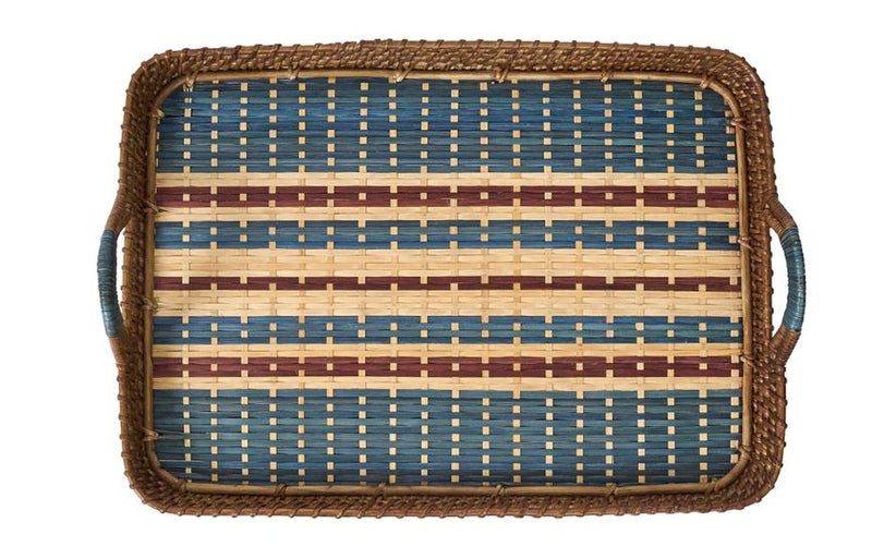 Danish Stripe Tray - Navy