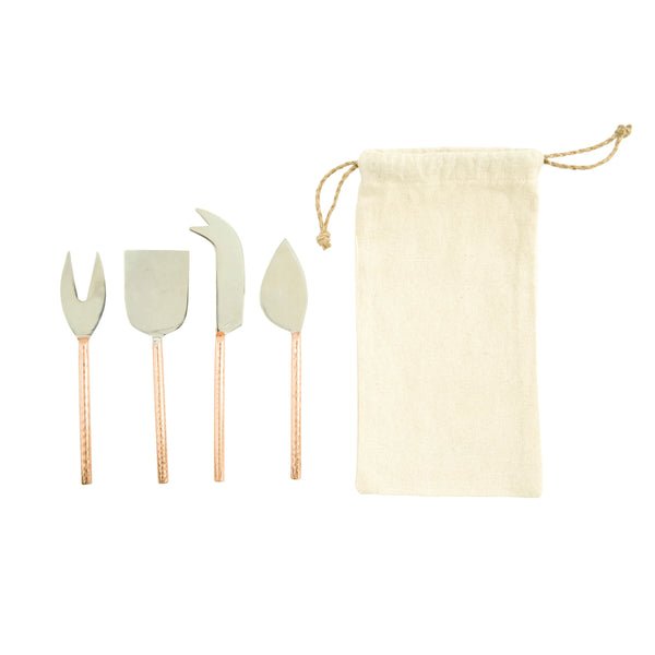 Copper Stainless Steel Cheese Serving Set