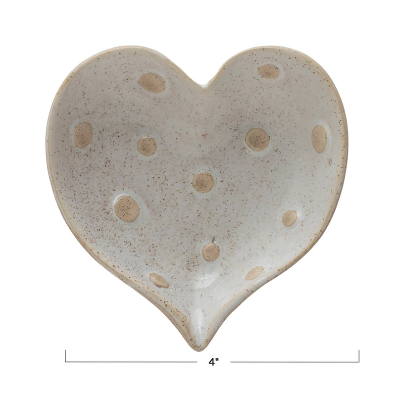 Stoneware Heart Dish