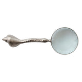 Cast Aluminum Magnifying Glass with Shell Shaped Handle