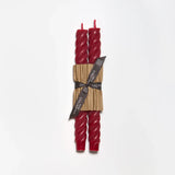 10" Rope Taper Handmade Beeswax Candles: Bamboo