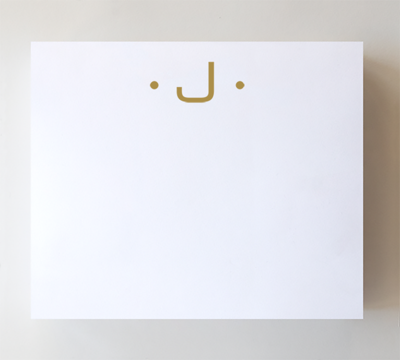 Initial Notepads - Luxe Gold Foil: H