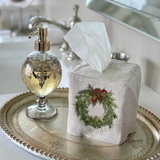 Juniper Wreath Tissue Box Cover - Christmas