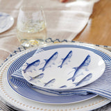 Newport Racing Stripe Rimmed Dinner Plate