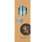 ABSTRACT Striped Opaline, Pompadour & Rust Eco Dinner Candles