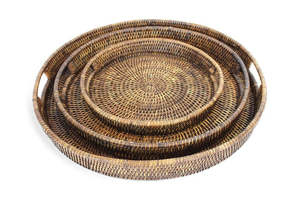 Set  of 3 Round Trays - AB 18.5'/15.5'/11.5' (2.5'H)