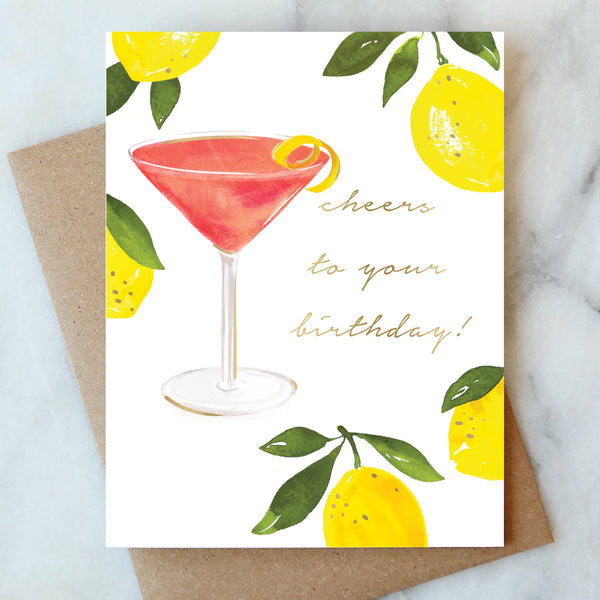 Cosmopolitan Birthday Greeting Card | Birthday Card