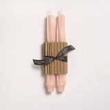 9" Twist Taper Handmade Beeswax Candles: Cream