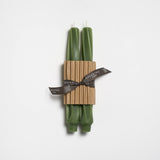 9" Twist Taper Handmade Beeswax Candles: Cream